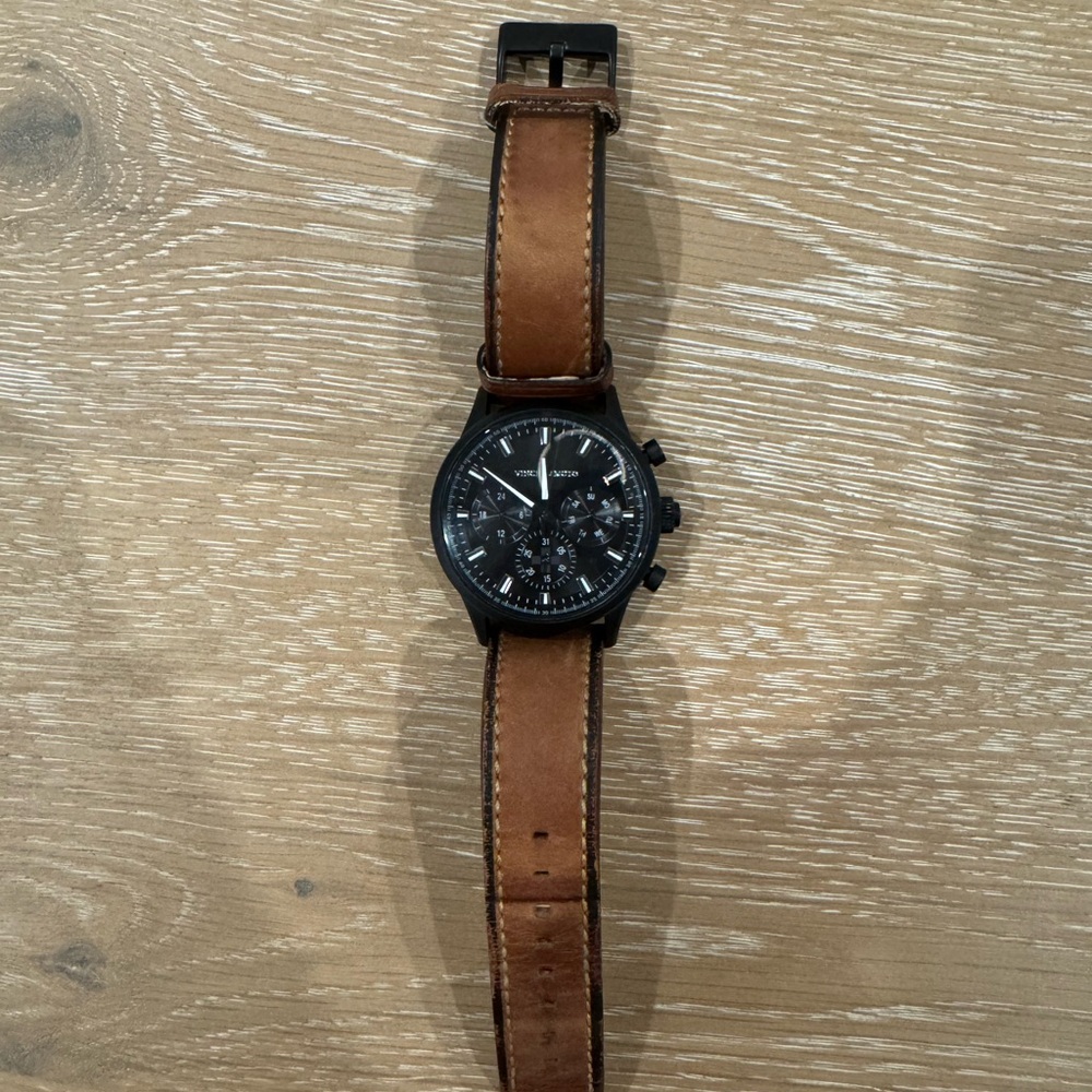 Brown Leather Strap Watch